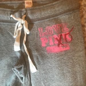 Victoria’s Secret Love Pink Gray Thermal Bottoms